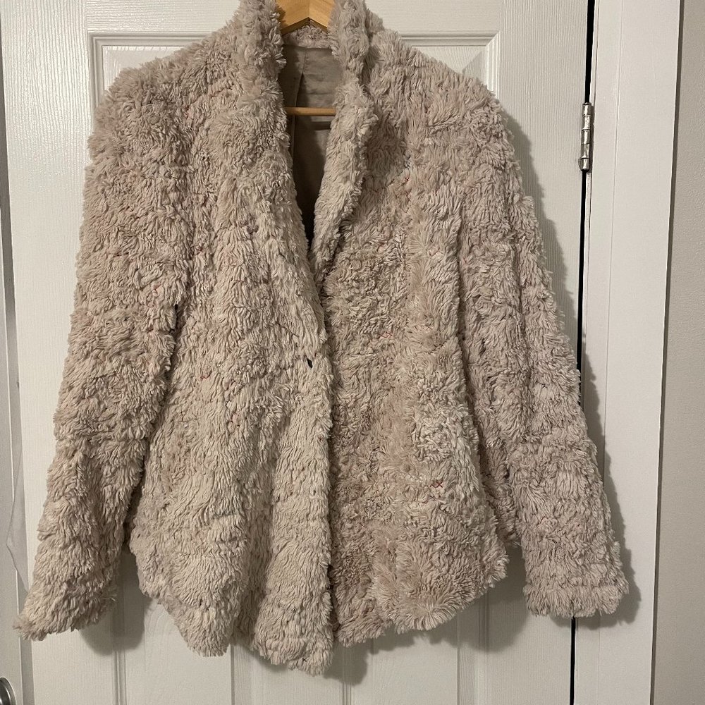 Women jacket medium size  cream /tan color